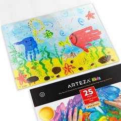Finger Paint Paper Pad 2 Pack 25 Sheets Each 12 x 16 inch 54lb/80gsm