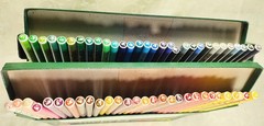 RARE COMPLETE 120-PC Charcoal Set! Vintage Carb-Othello: 60 Pencils + 60 Sticks!
