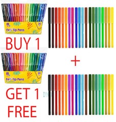 2 X 24 COLOUR THERAPY Fine Line Felt Tip Pens High Quality Pens Watercolours