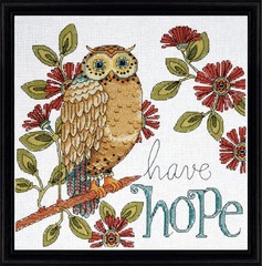 Tobin DW2790 14 Count Heartfelt Have Hope Owl Counted Cross Stitch Kit,Ornaments