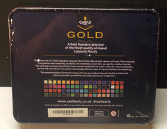 Castle Arts Gold 72 Oil-Based Coloured Pencils Tin Case