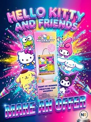 Hello Kitty & Friends Paint by Number Wall Art Kit Sanrio Craft New Sealed