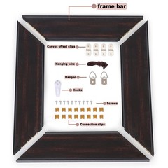 DIY Wood Plein Air Frame for Canvas 12×16, 3.1″ Wide Antique Canvas Floater F…