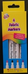 4 Fabric Markers Textile Clothes T-Shirt Shoes Permanent Colour Draw Art Craft