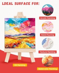 Simetufy 72 Pack 4x4inch Mini Canvas Boards Small Painting Canvas 100% Cotton…