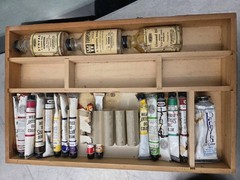 VINTAGE Artists Oil Paints Assorted Colors Weber Linseed Turpenoid Palette 60’s