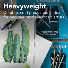 Durable XL Watercolor Paper Pad, 7×10 – 30 Sheet Cold Press, Acid-Free Quality
