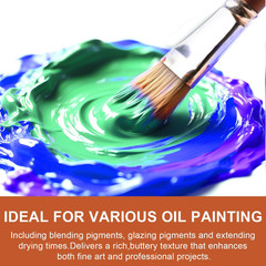 Refined Linseed Oil Medium Oil Paintings 550Ml/18.6Oz Linseed Oil Oil Based Flow