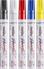 Paint Marker Pens – 5 Colors Permanent Oil Based Paint Markers, Medium Tip, Quic