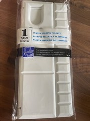 Loew Cornell 950B 17-Well Folding Palette Keeps Paint Moist 10″ x 4.25″
