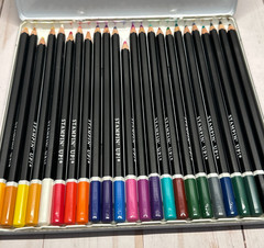 Stampin’ Up! WATERCOLOR PENCILS Set of 24 Acid Free Colored Pencil Vintage 2000