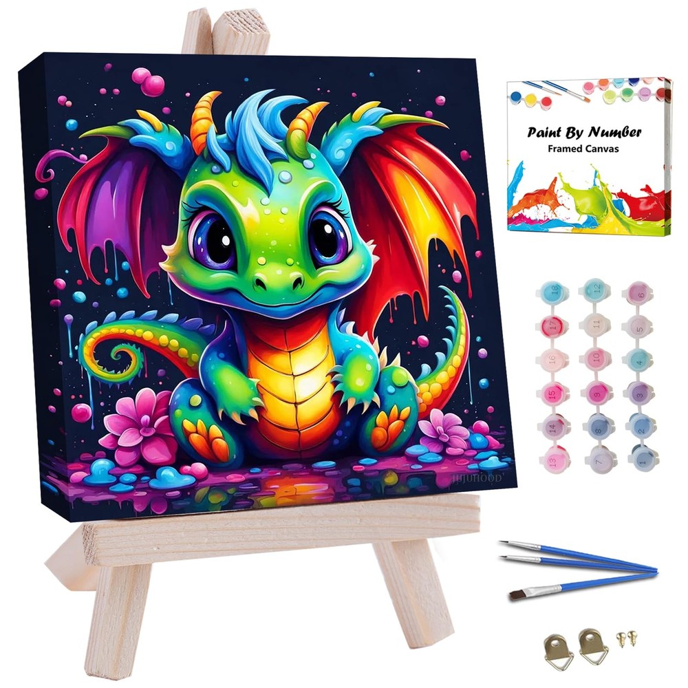 Colourful Dragon Paint by Numbers Kit for Adults Beginner & Kids Ages 8-12,Dr…