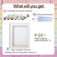 Framed Daisy Paint by Numbers Kits for Adults,Flowers Painting by Numbers wit…