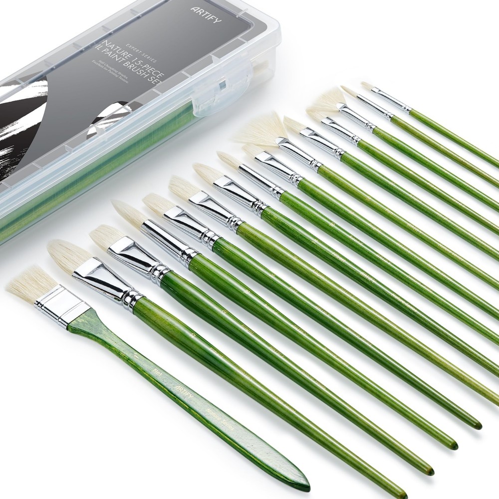 Artify Professional Oil Paint Brushes Set Acrylic Paint Brushes 15 Pcs Chungking