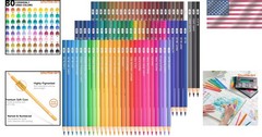 Soft Core 80 Colored Pencils for Adults & Kids – Non-Toxic, Vibrant Art Supplies