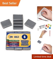 Artist Quality Kneaded Erasers Set 6 Pack for Drawing and Shading