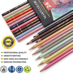 24 Colors Skin Tone Colored Pencils for Portraits and Skintone Artists, Oil Colo