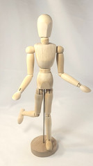 Wooden Manikin-Flexible Body Joints-Human Figure-Puppet Model Wood- 13″ Tall