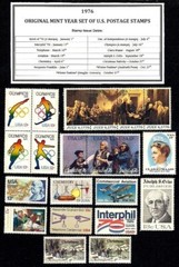 1976 Complete Year Set of Mint Vintage Commemorative U.S. Postage Stamps! MNH