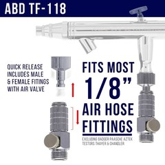 Essential Kit with 6 ft. Braided Airbrush Hose, Mini Inline Filter, Quick Dis…