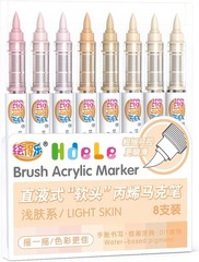 Skin Tone Acrylic Paint Markers, Skin Color Brush Tip Acrylic Paint Pens for Pum