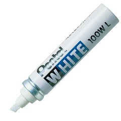 Pentel Oil-Based Marker, White, X100W-LD, Extra Broad Tip, 2 pens