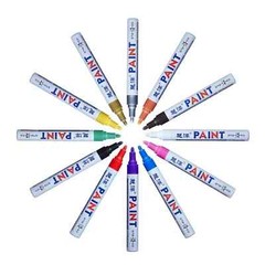 12Pcs Waterproof Permanent Paint Marker Pen For Car Tyre Tire Tread Rubber Meta*