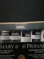 Liquitex PRIMARY 6 High Acrylic Paint Set Assortment High Viscosity