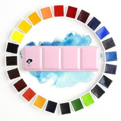 Paul Rubens 12/24/48 Colors Professional Solid Watercolor Paint Set Metal Box