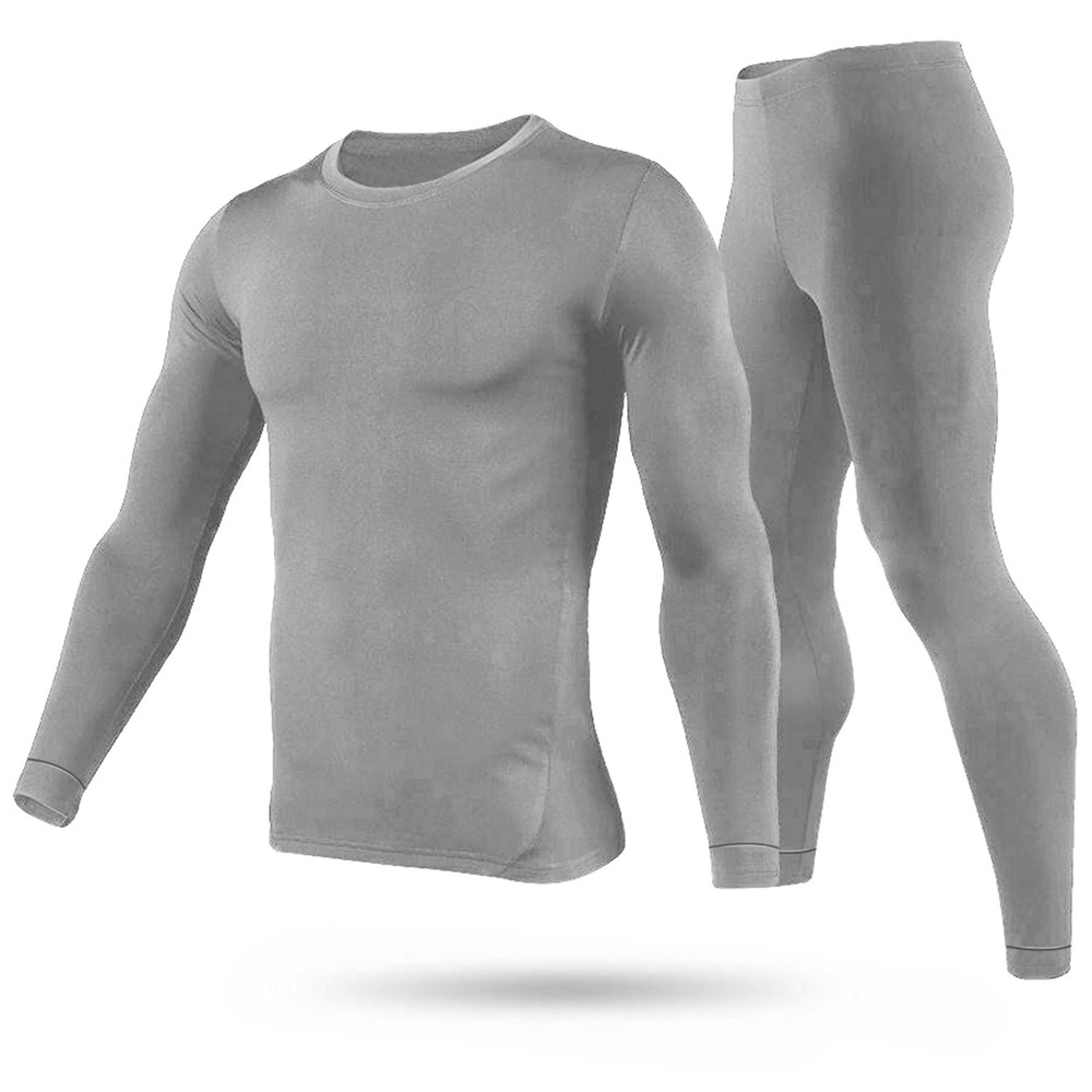 [Pack of 2] Men Thermal Underwear Set Long Johns Pants Long Sleeve Soft Under…