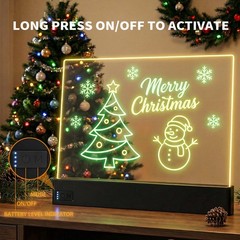 16 Inch LED Note Board with 8 Dry Erase Markers for Kids Toys, Glow Drawing B…