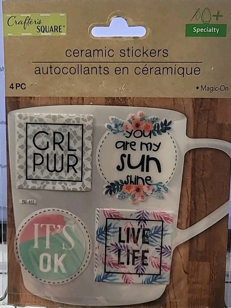 Girl Power Live Life Crafter’s Square Water & Heat Resistant Stickers Fast Ship