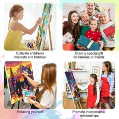 Paint by Numbers Kit for Adults, Beach Sign and Palm Trees DIY Painting on Ca…