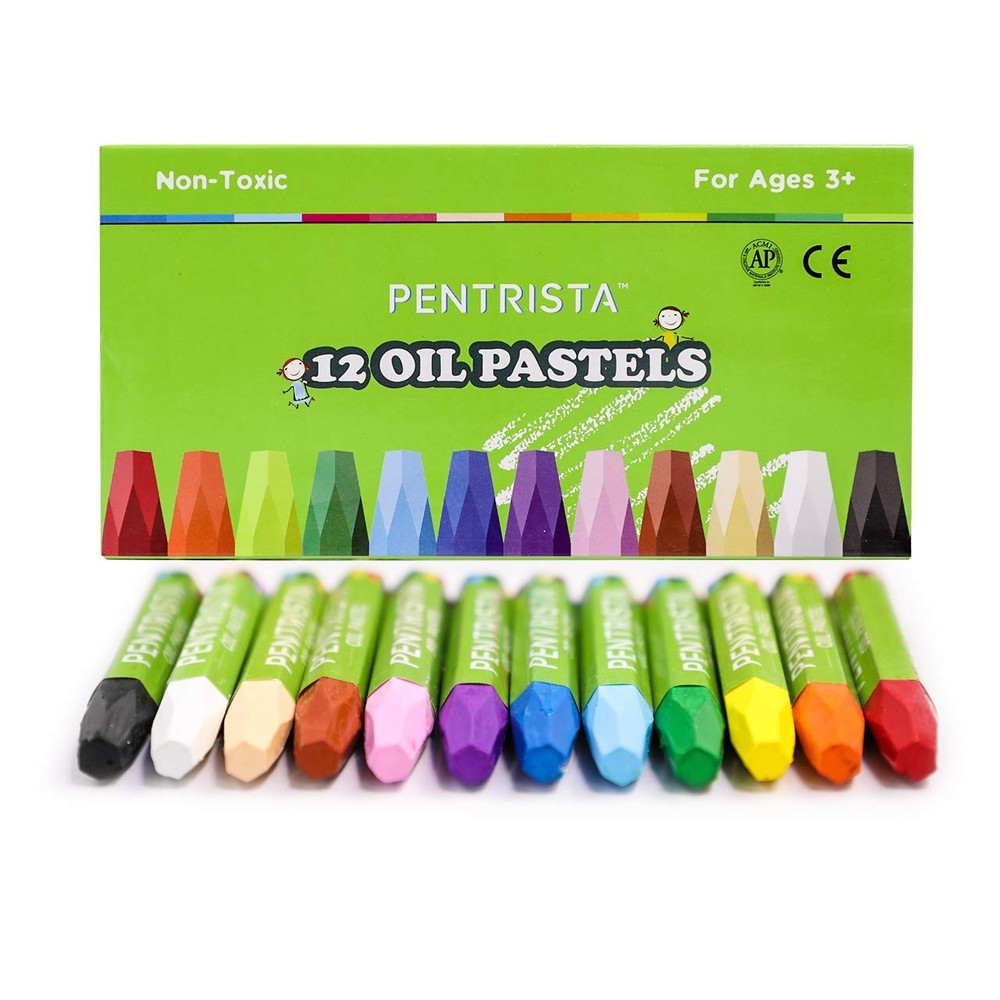 Oil Pastels,12 Assorted Colors,Oil Pastels Set Indoor Activities At Home,Soft…
