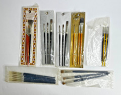 vtg artist Camel Hair brushes lot 27 Narco Peewee Red Sable Japan W Germany