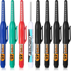 8 Pcs Long Head Deep Hole Marker Long Nib Waterproof Marker Multi-Purpose Deep R