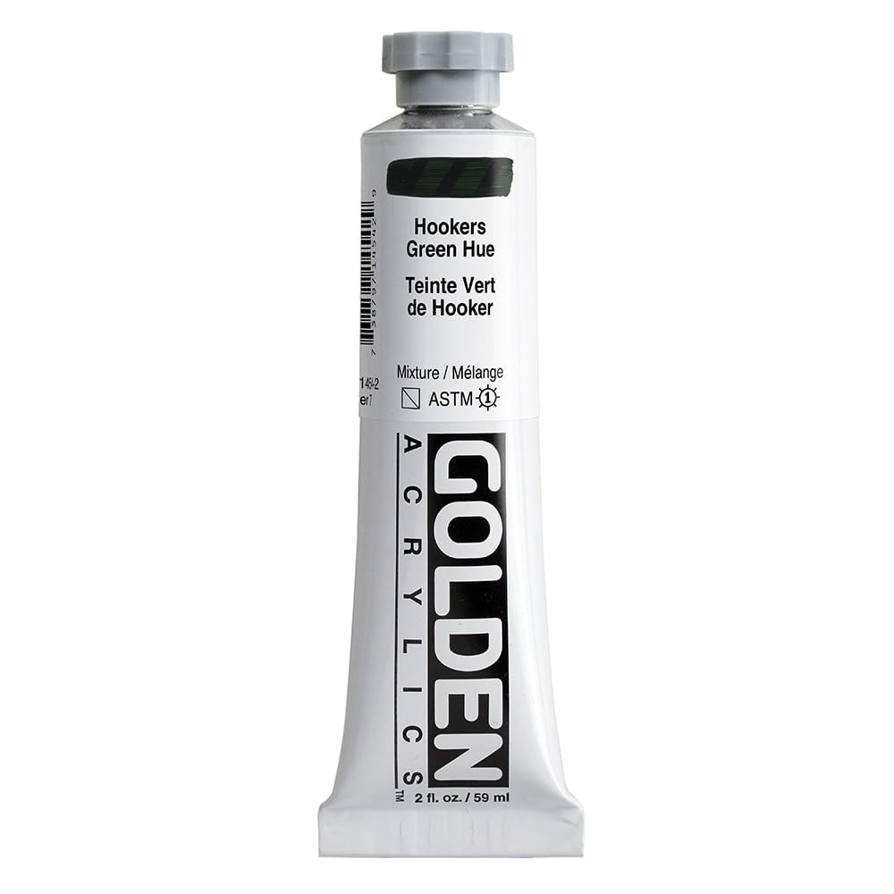 Heavy Body Acrylics Hookers Green Hue 2 fl. oz. Tube Paint SemiTransparent
