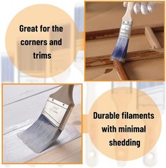 Professional Angle Paint Brushes 12 Pack – Wood Handle