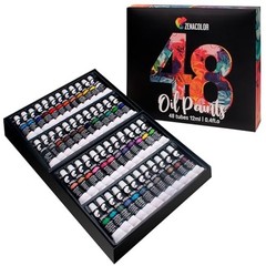 Oil Paint Set 48 X 12Ml (0.4Oz) Pack of 48 Tubes of Oil Paints for Canvas Painti