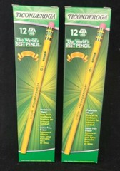 Ticonderoga Pencils, Wood-Cased #2 HB Soft With Eraser, 24 Count *FAST SHIPPING*