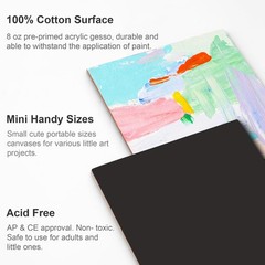 Mini Magnetic Canvas Panel 2.5×2.5 Inch / 24 Pack – Small Square Flat Canvas …
