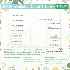 Skin Tone Alcohol Markers Brush & Fine – [12 Dark Portrait Colors]Seamless Bl…