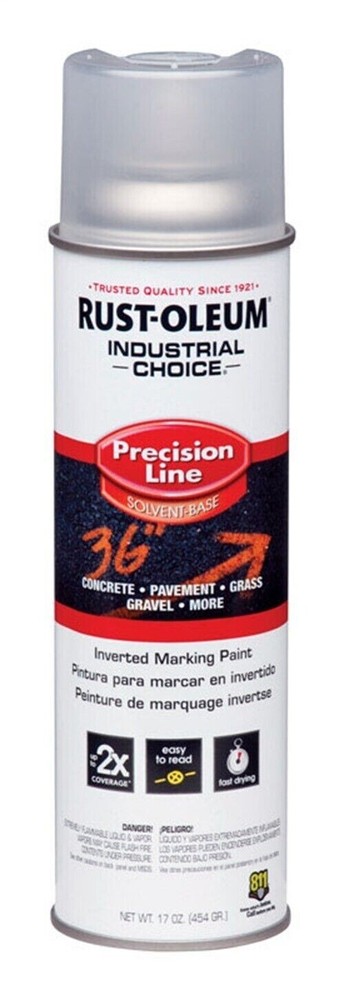 RUST-OLEUM 1601838 Precision Line Inverted Marking Paint M1600 Clear Gloss 17 OZ