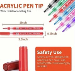 Great Deal! 18x Paint Acrylic Pens Marker Project Colors Markers Permanent Fine