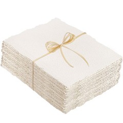 100 Sheets Watercolor Paper 5 x 7inch, 300 GSM Deckled Edge Paper Rough/Textu…