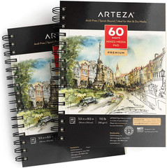 Mixed Media Sketchbook, 5.5 X 8.5 Inches, Pack of 1, 60 Sheets, Micro-Perforated