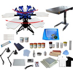 1 Set Screen Printer Kit-6 Color Press Printer Kit for Flat Items Printing USA