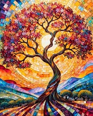 Adult Tree of Life Canvas Painting Kit, Gift Idea