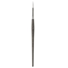 Perla Series 1430 Short Handle Round Artist Watercolor Brush 1 White Toray Fi…