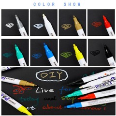 1-12Pcs Waterproof Permanent Paint Marker Pen Car Tyre Tire Letter Rubber Metal